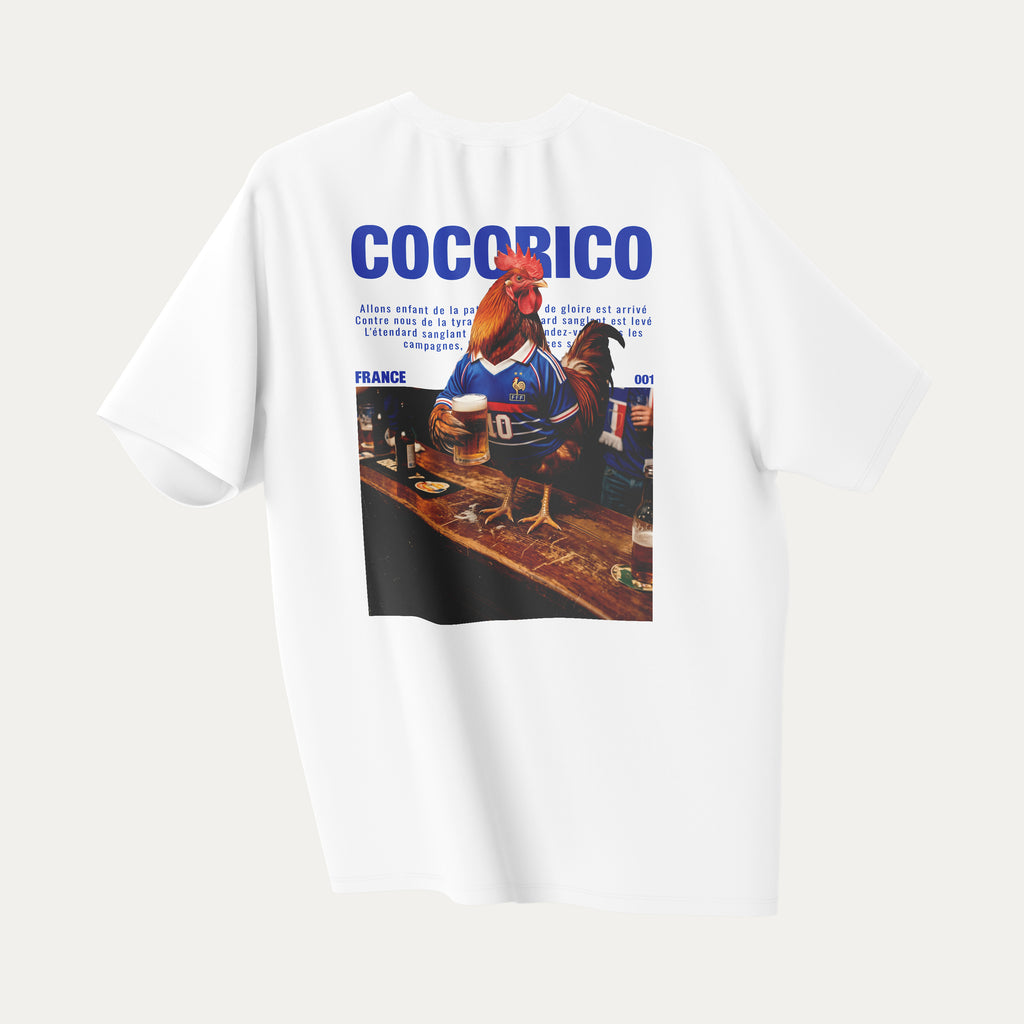 Cocorico Biere - T-Shirt Blanc FRANCE
