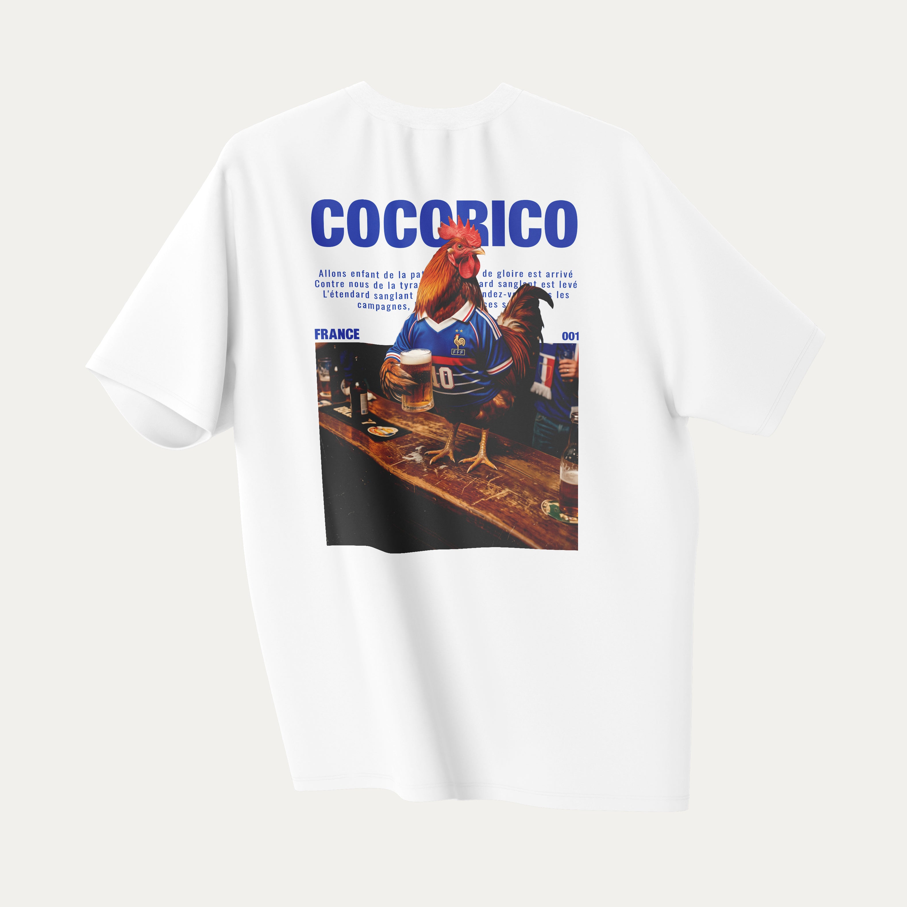 Cocorico Biere - T-Shirt Blanc FRANCE