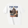 F*ck Yeah - T-Shirt Blanc USA