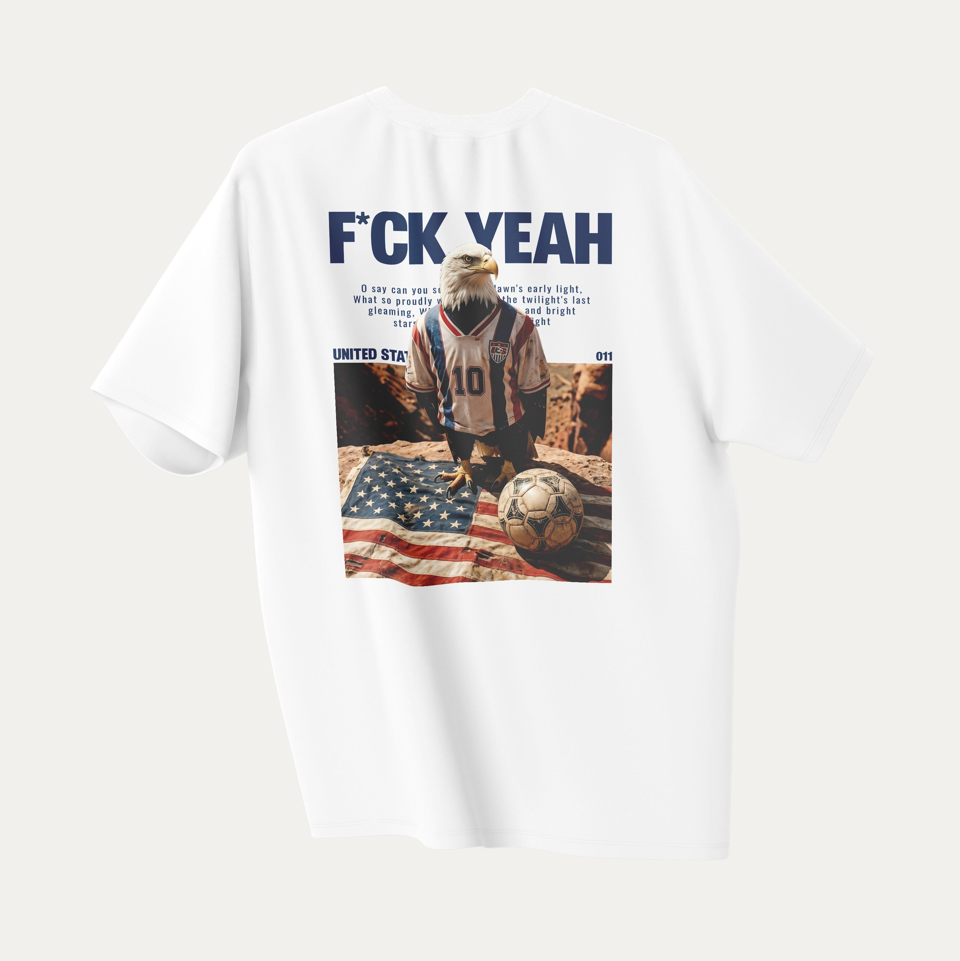 F*ck Yeah - T-Shirt Blanc USA