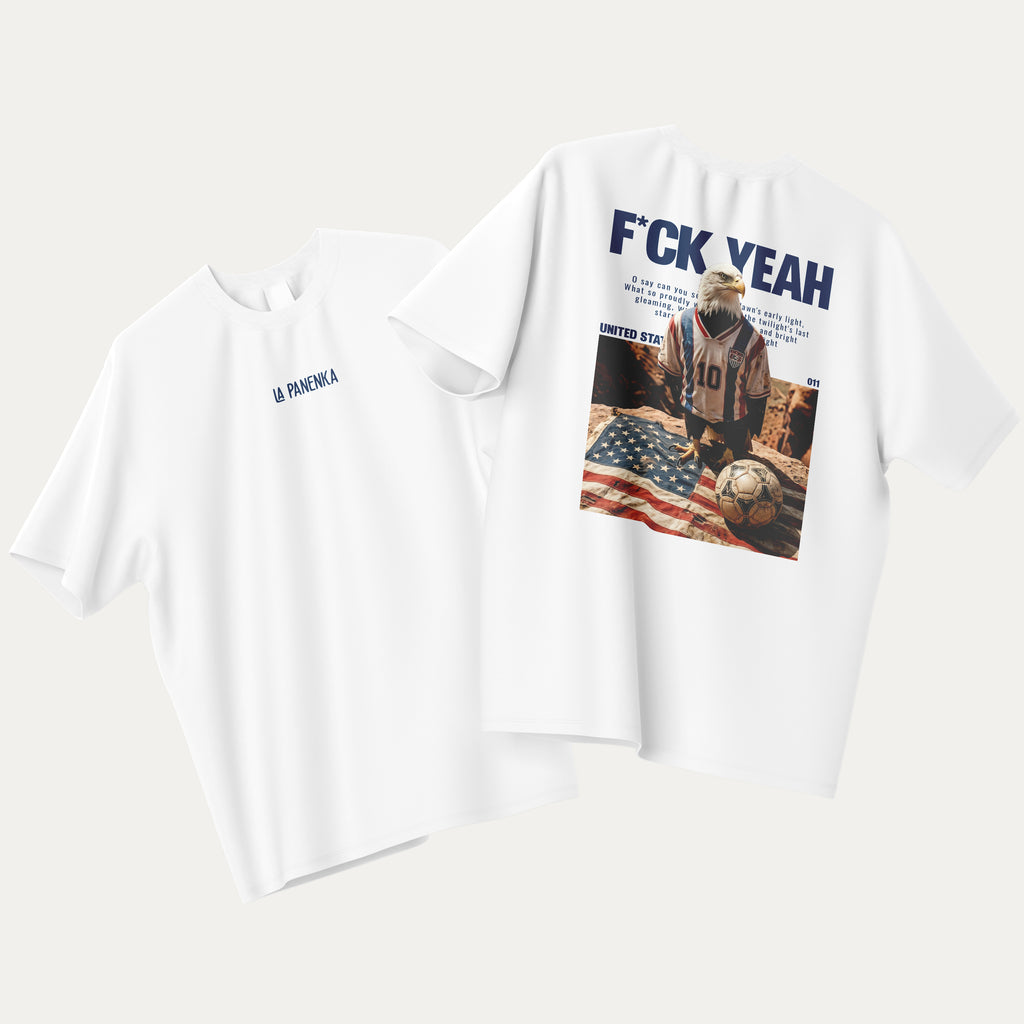 F*ck Yeah - T-Shirt Blanc USA