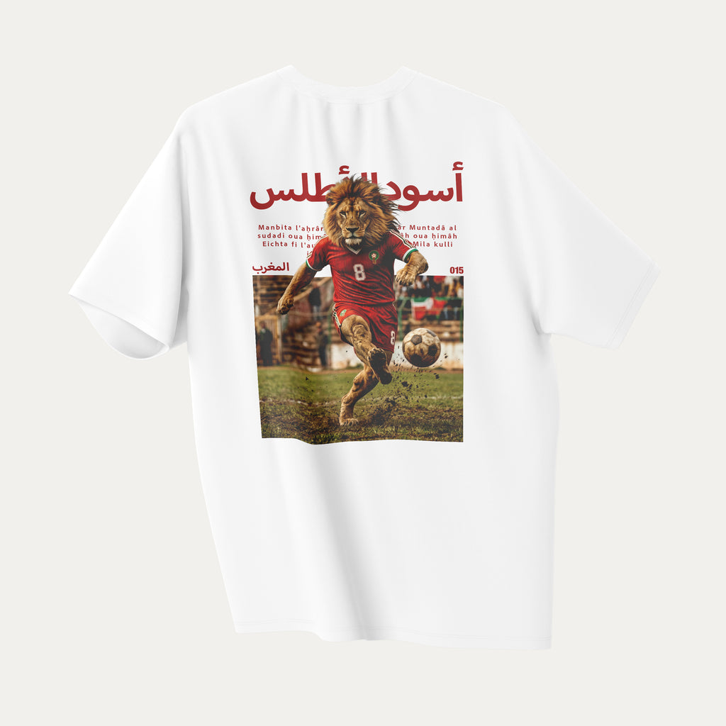 أسود الأطلس - T-Shirt Blanc MAROC