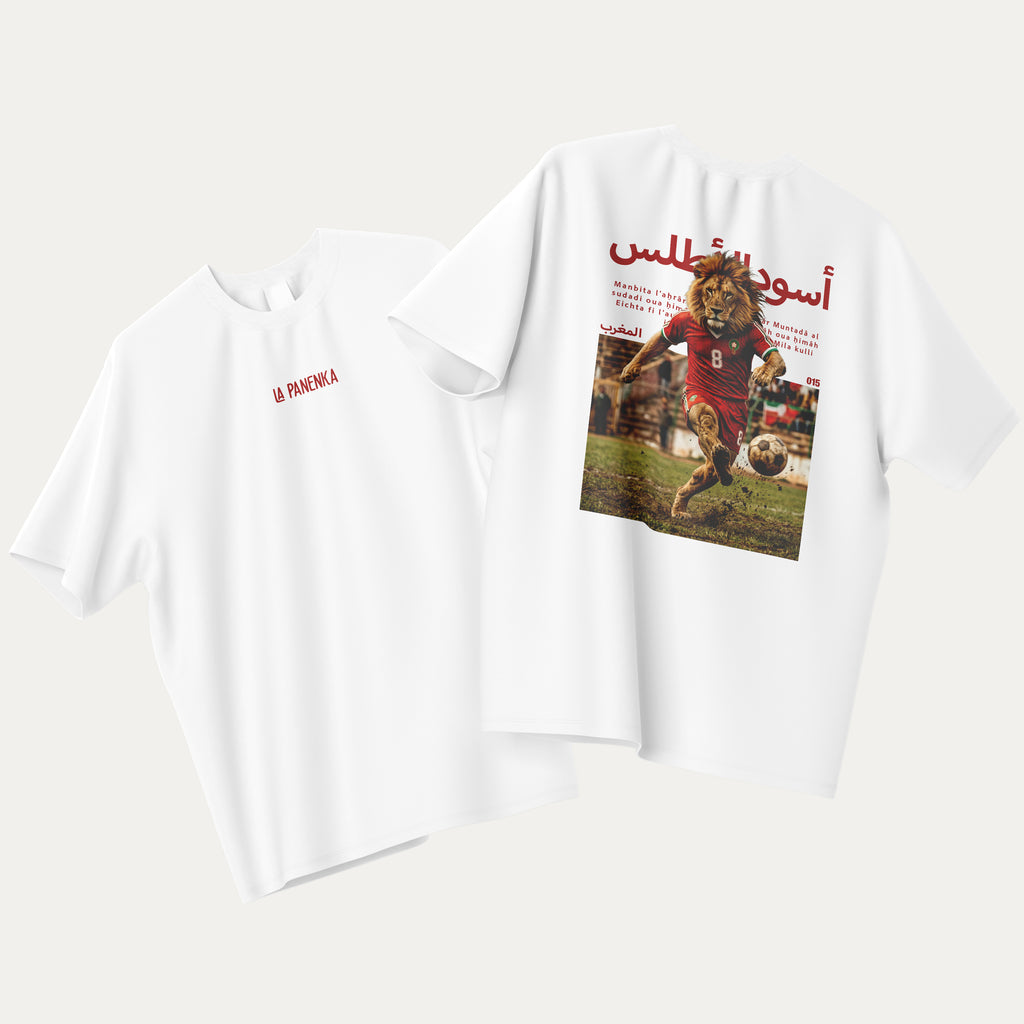 أسود الأطلس - T-Shirt Blanc MAROC
