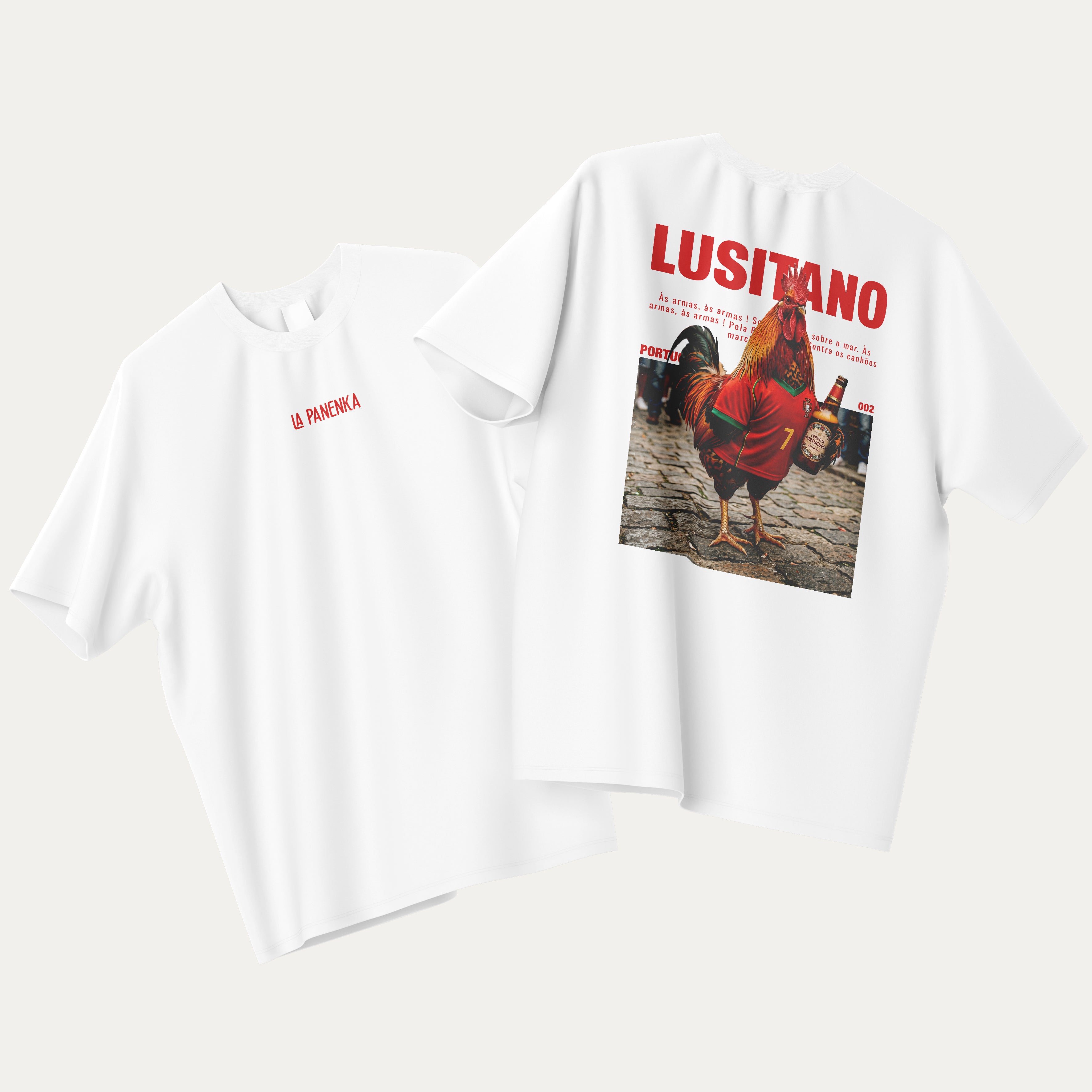 Lusitano - T-Shirt Blanc PORTUGAL
