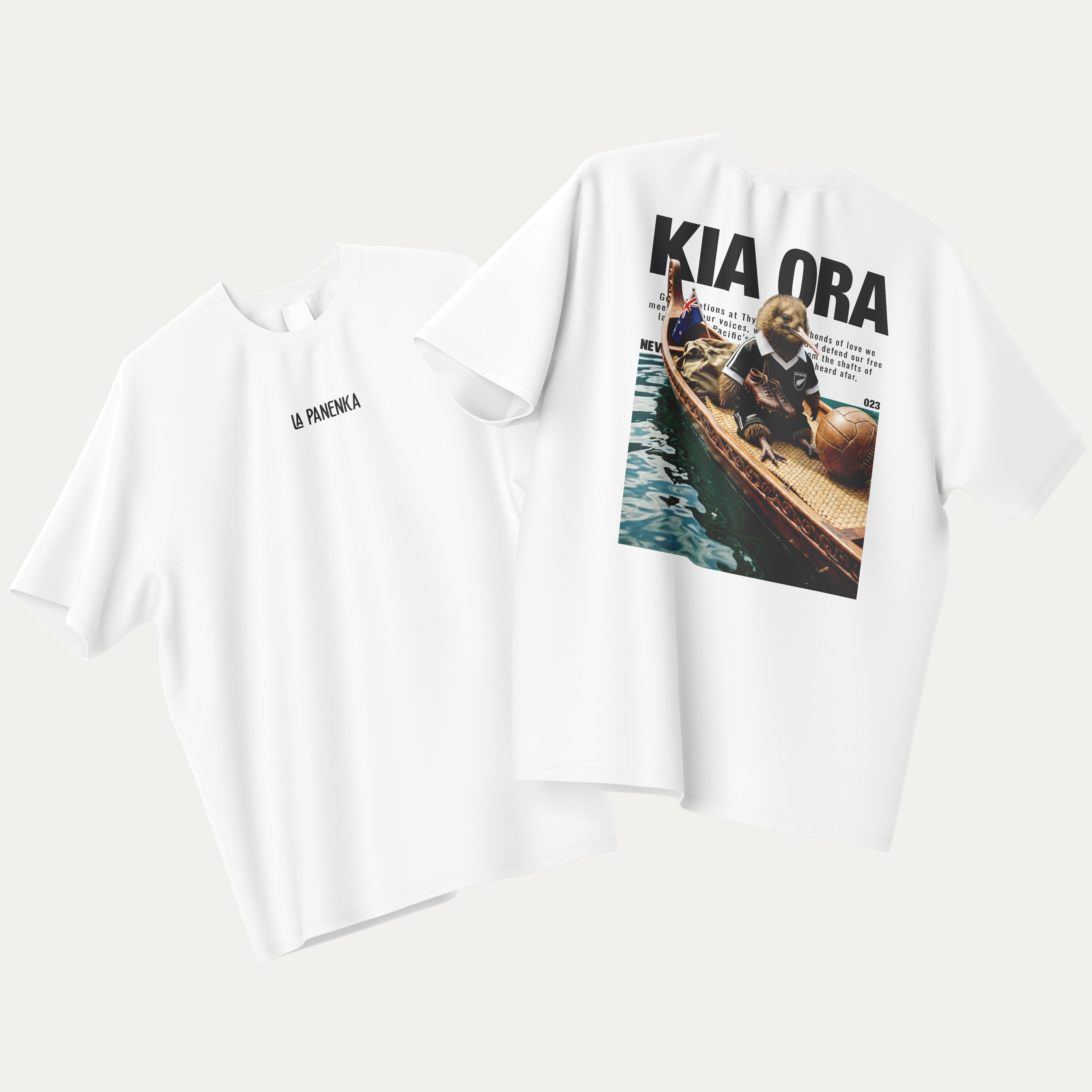 Kia Ora - T-Shirt Blanc NOUVELLE ZELANDE