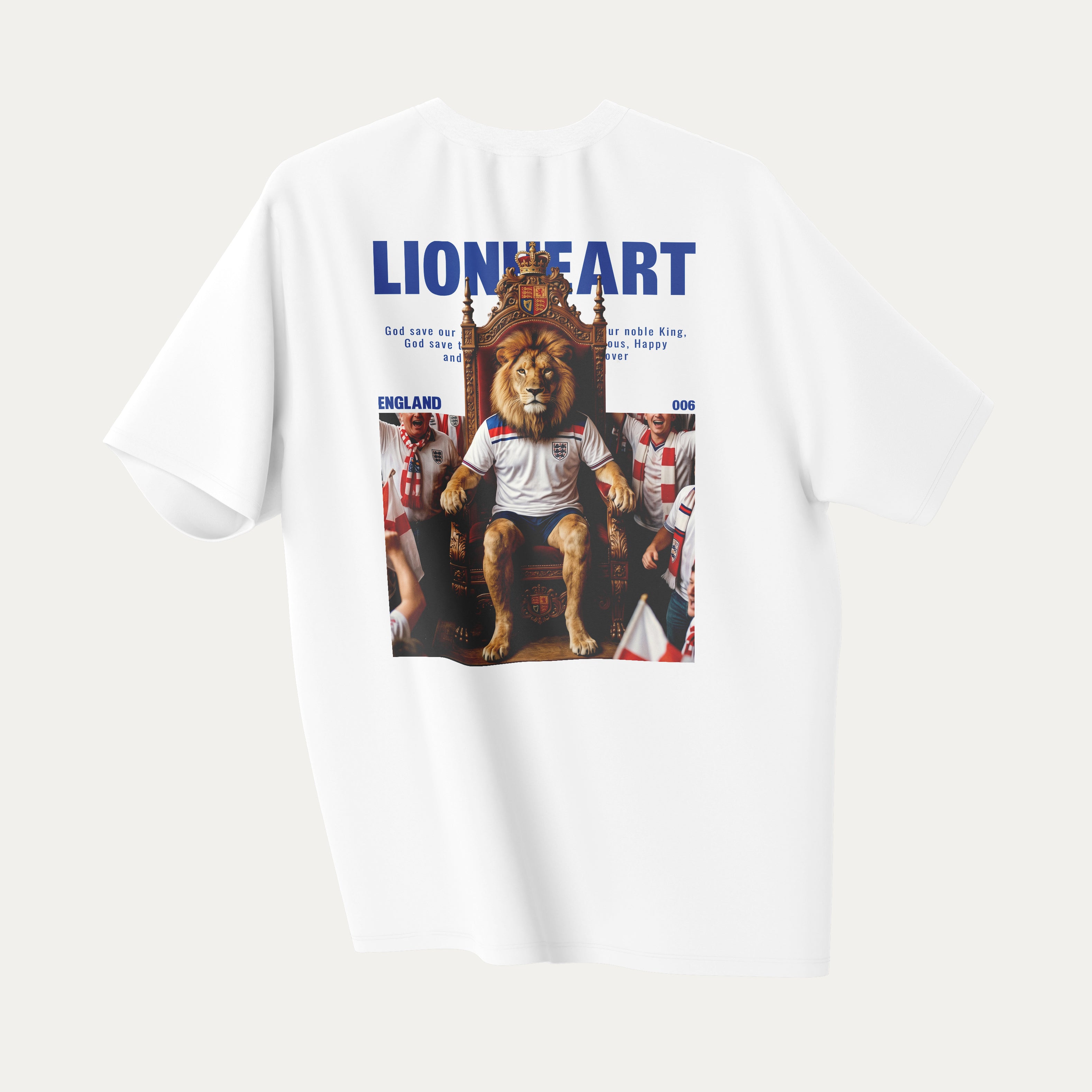 Lionheart - T-Shirt Blanc ANGLETERRE