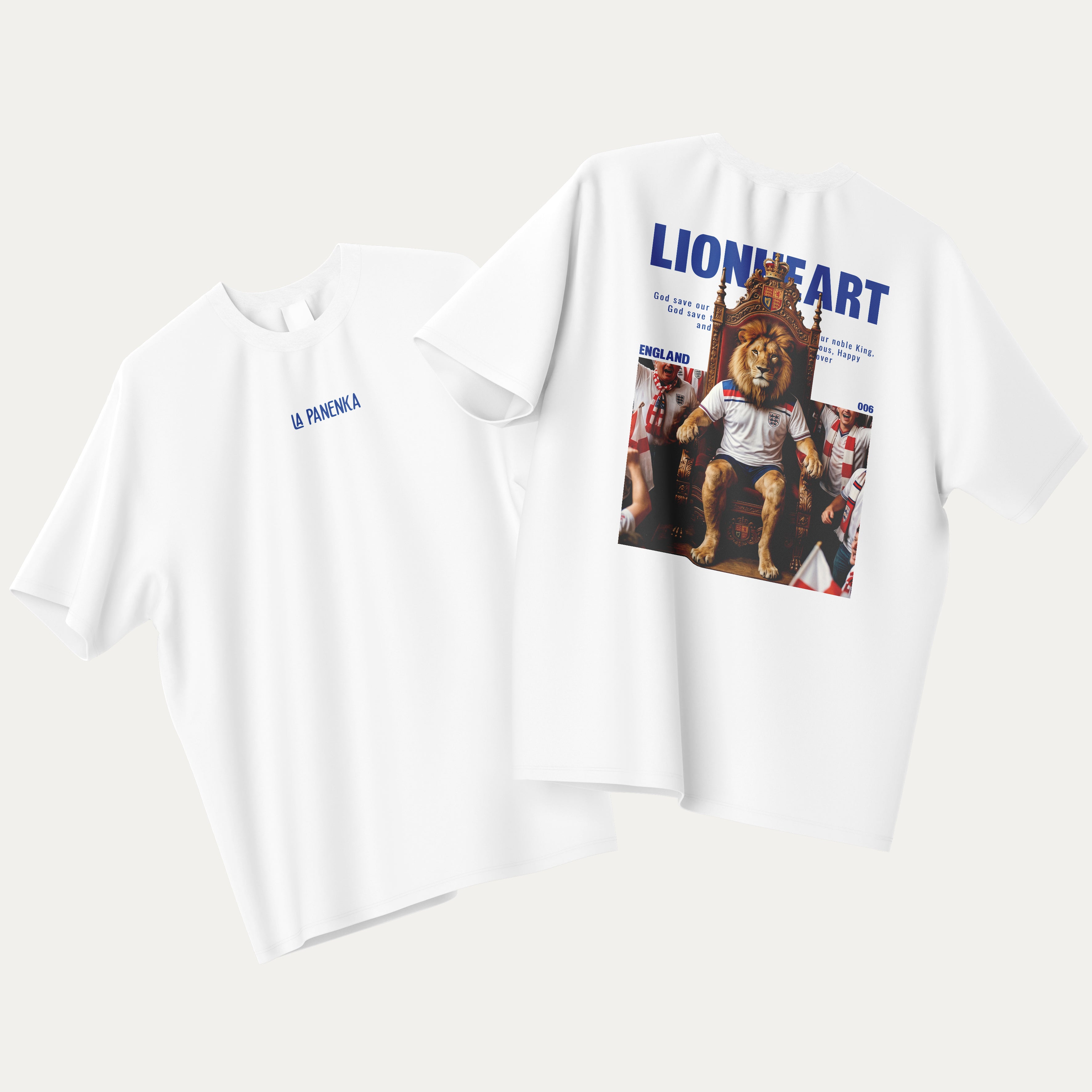 Lionheart - T-Shirt Blanc ANGLETERRE