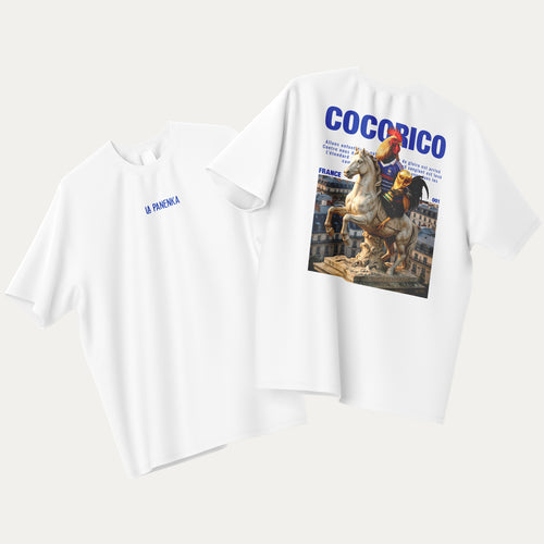 Cocorico Fierte - T-Shirt Blanc FRANCE