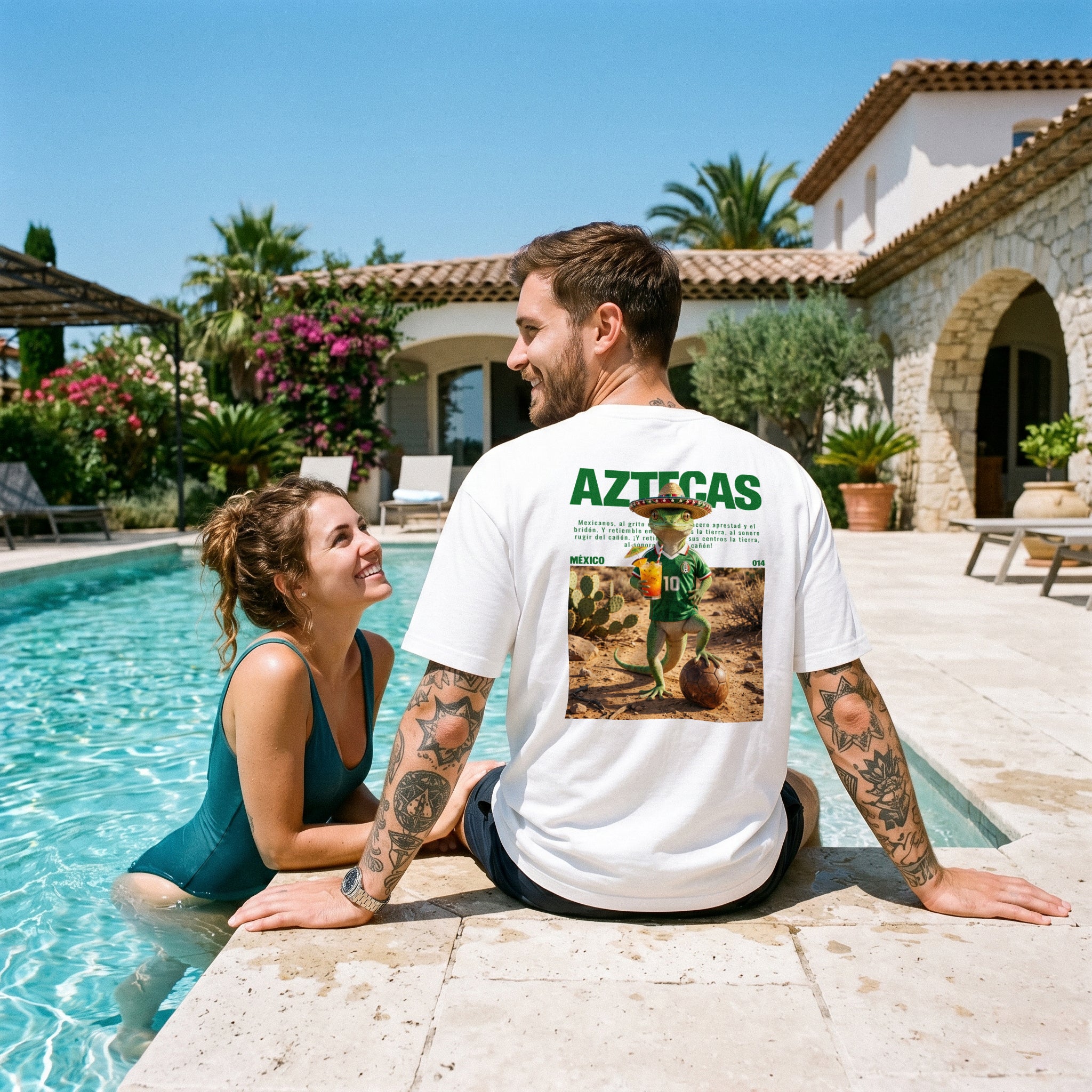 Aztecas - T-Shirt Blanc MEXIQUE